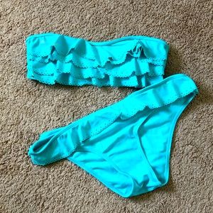 Forever21 Rouched Bandeau Bikini